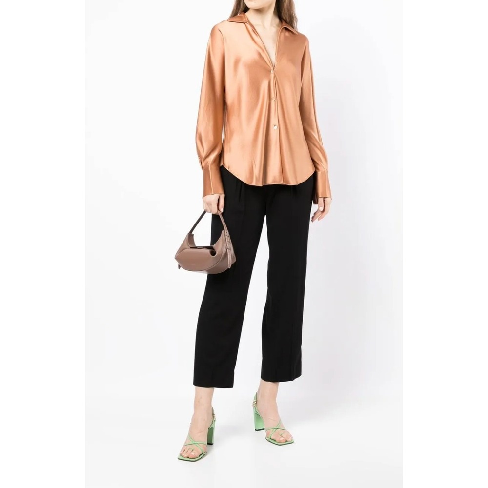 Vince Pleated Pull On Pants Medium Black V862121990 Tapered Trousers